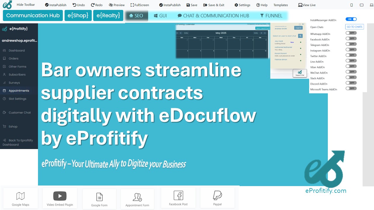 Bar owners streamline supplier contracts digitally with eDocuflow by eProfitify